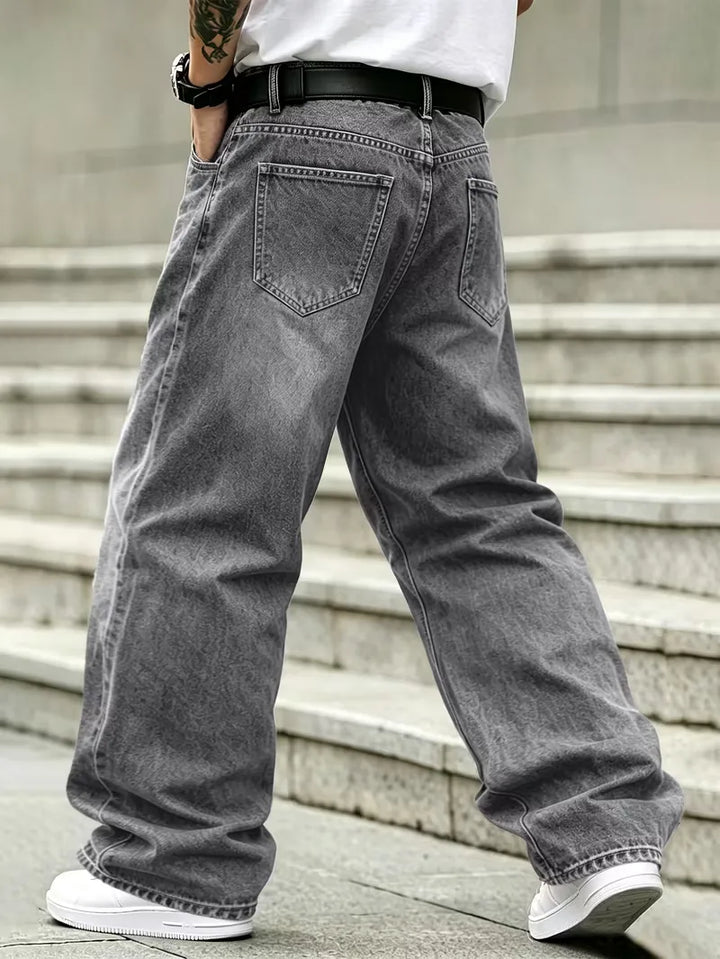 Loose fit jeans met meerdere zakken