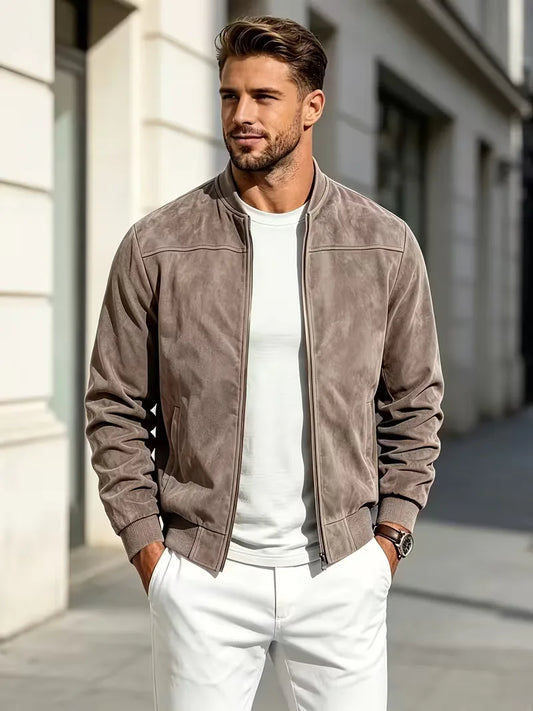 Bomberjack met baseball collar