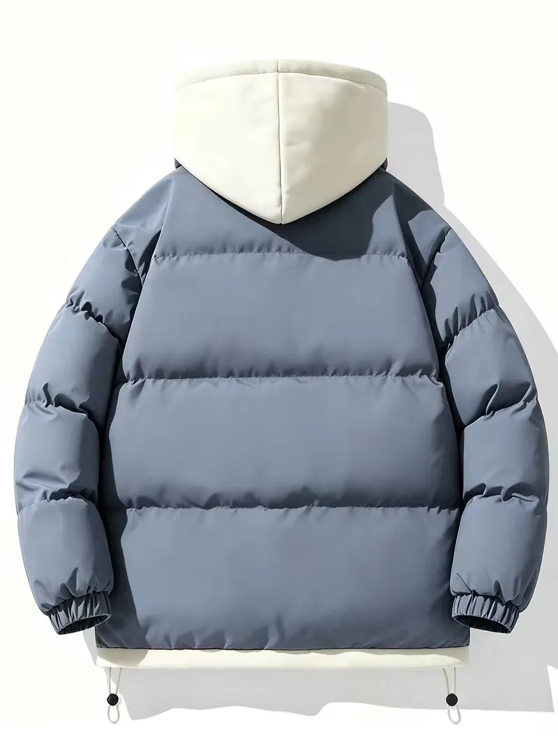 Oversized puffer jacket met capuchon
