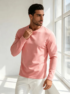 Longsleeve slim fit met crew neckline
