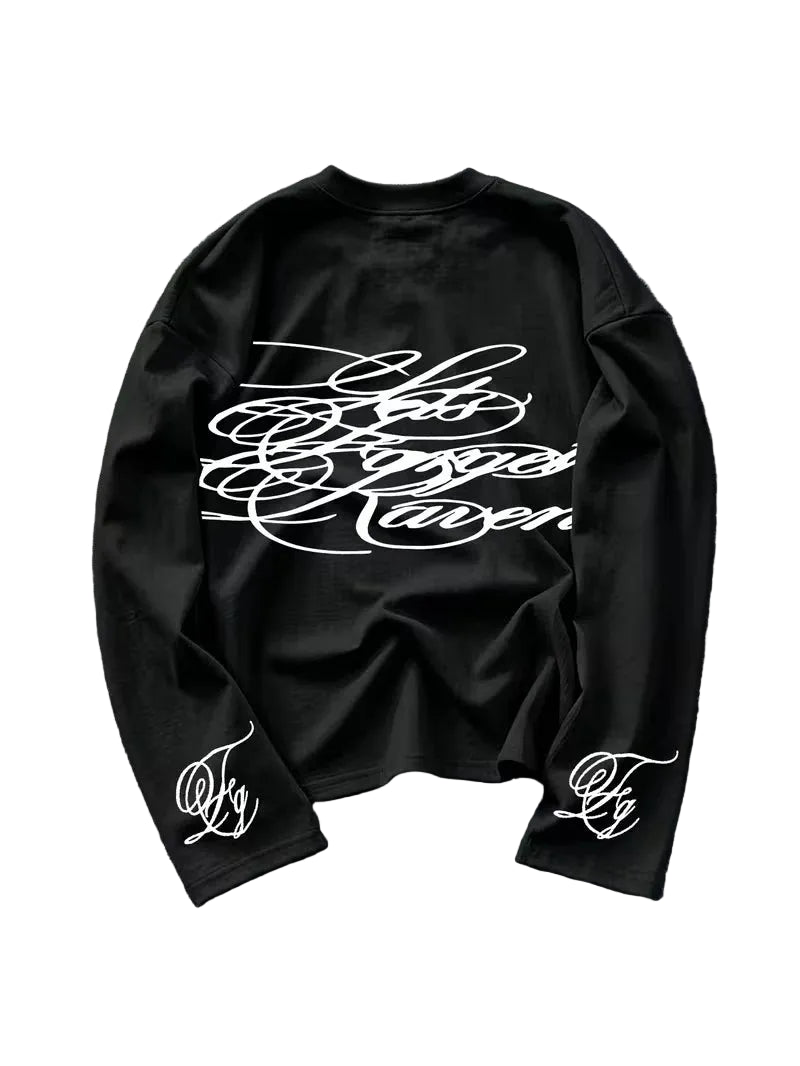 Longsleeve met cursieve print