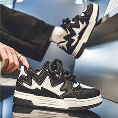 Lage sneakers met zigzag patroon
