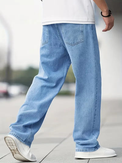 Straight jeans met mid-rise