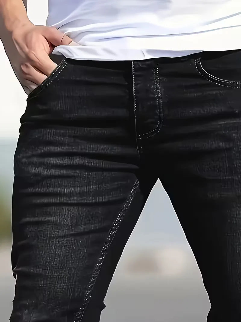 Slim fit jeans met vijf-pocket ontwerp