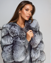 Feline | Stijlvolle warme dames mantel in de kleur Grijs voor dames in Lounge stijl ideaal voor de winter