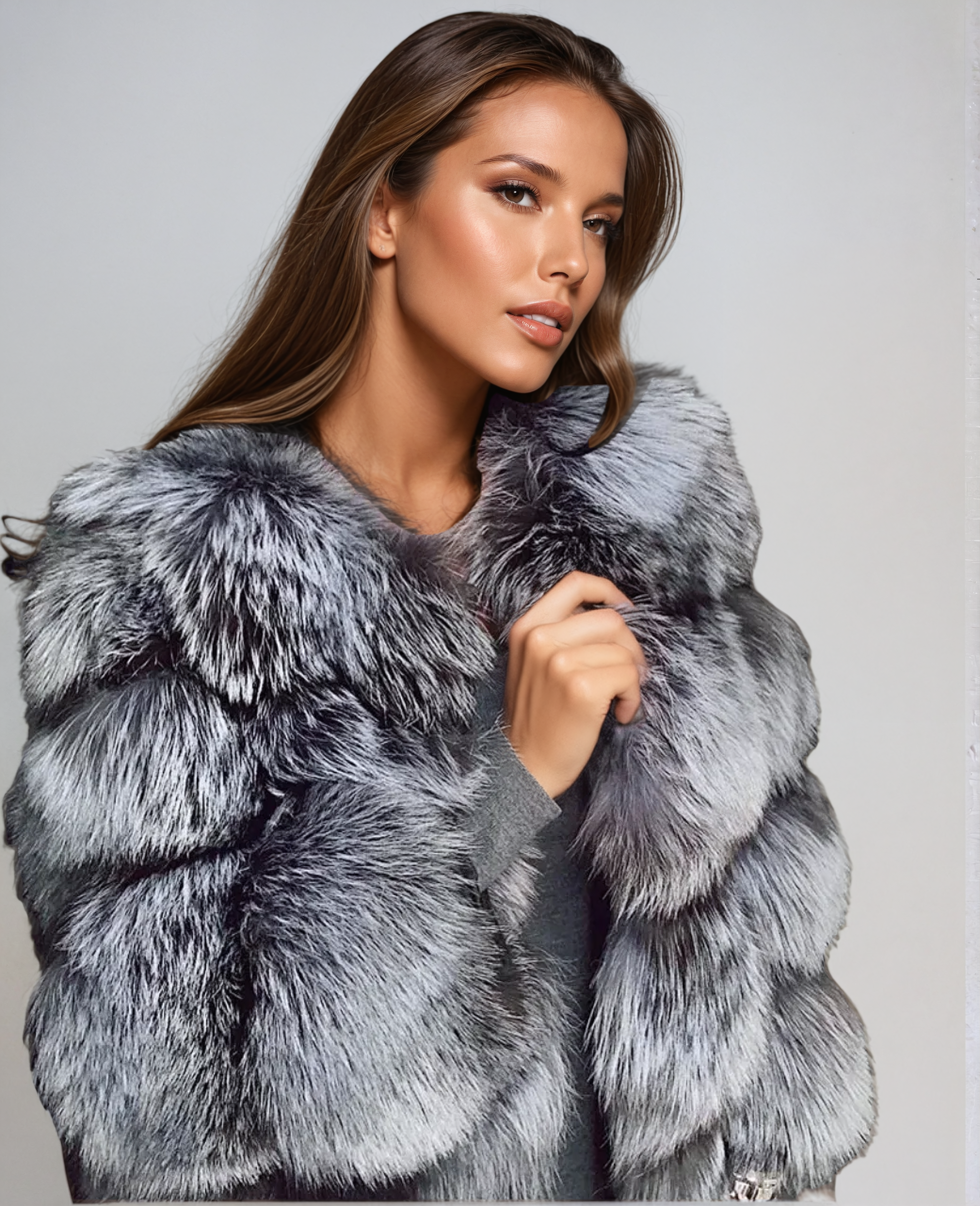 Feline | Stijlvolle warme dames mantel in de kleur Grijs voor dames in Lounge stijl ideaal voor de winter