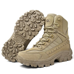 Stap vol vertrouwen de koude dagen tegemoet met deze stoere militaire winterlaarzen voor dames, genaamd Femke. Gemaakt van pluche en katoen voor ultieme warmte en comfort, met een stevige constructie, luxe voering, uitstekende grip en ondersteuning - ideaal voor stedentrips en stevige wandelingen tijdens de wintermaanden.