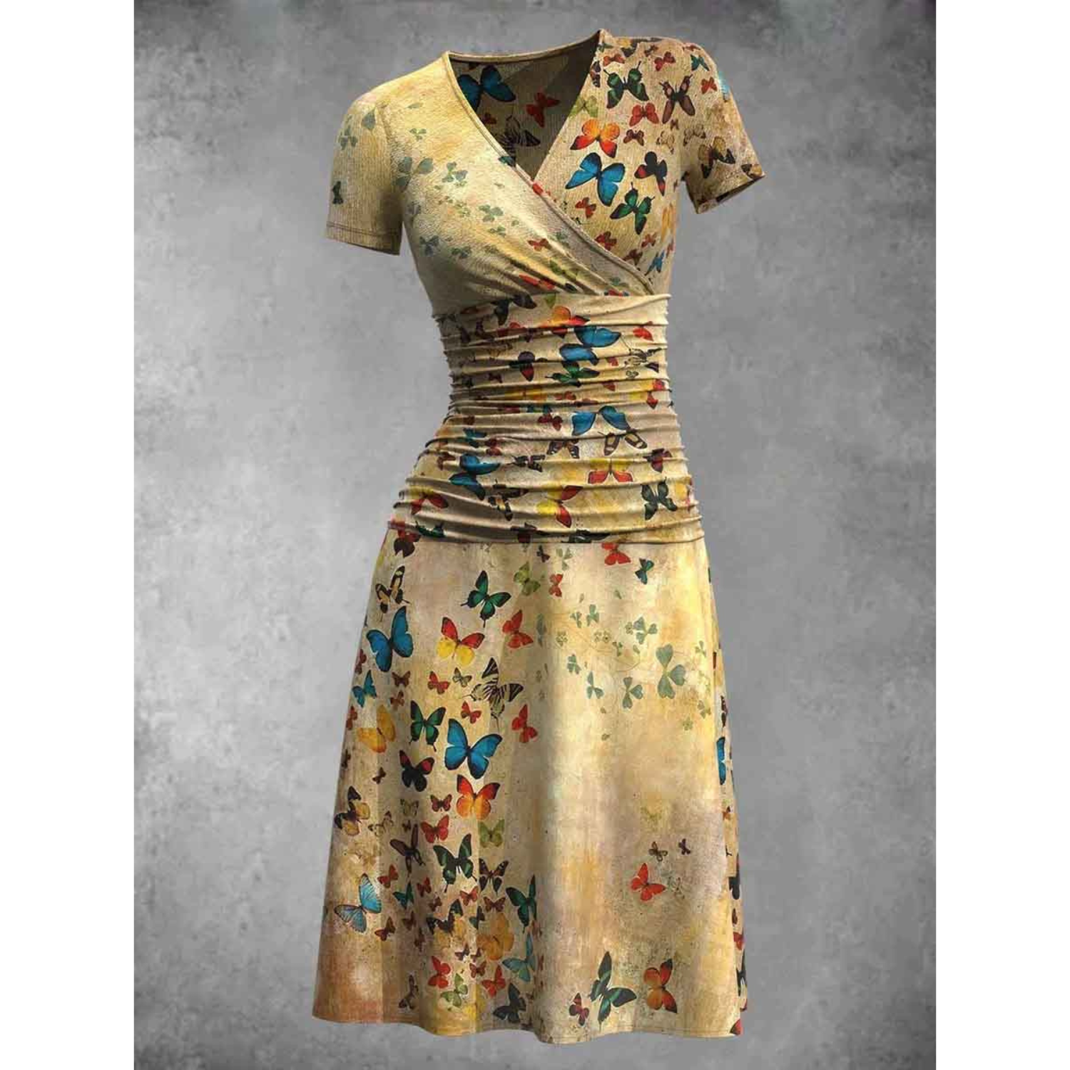 Femke | Zomerjurk met print in de kleur Bruin voor dames in Streetwear stijl ideaal voor de zomer.