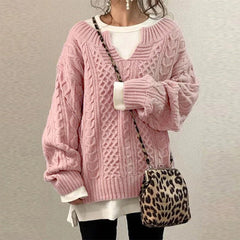 FEMM | Casual gebreide damestrui in de kleur Roze voor dames in Casual stijl ideaal voor de herfst.