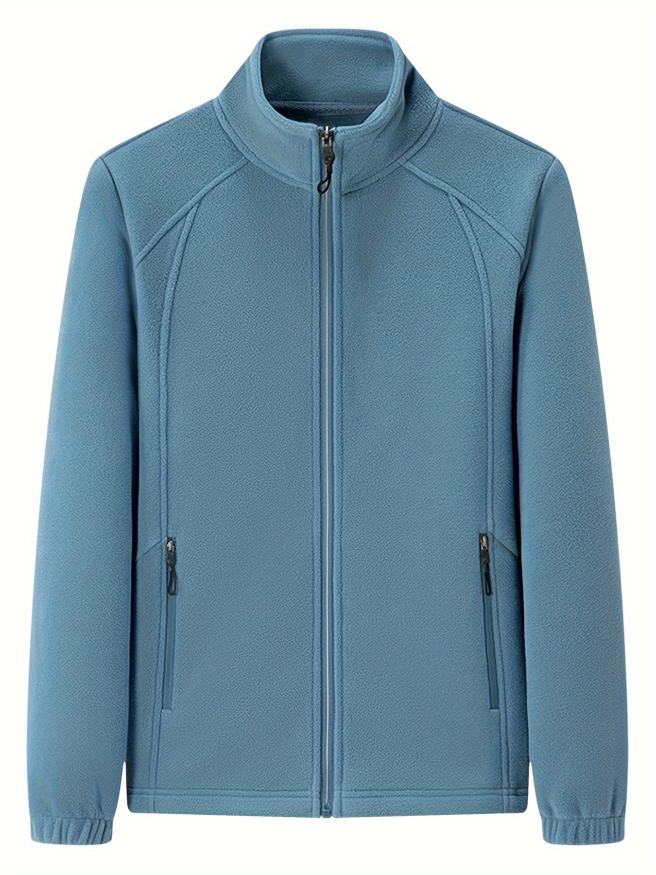 Fenna | Pluche outdoor jas met staande kraag en lange mouw
