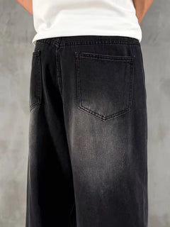 Loose fit jeans met wide leg