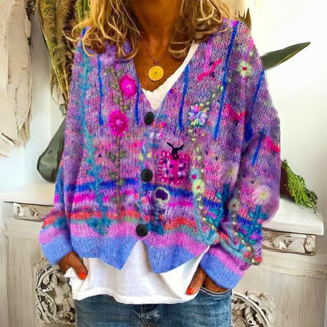 Fien | Warm modieus vest in de kleur Paars voor dames in Lounge stijl ideaal voor de herfst.