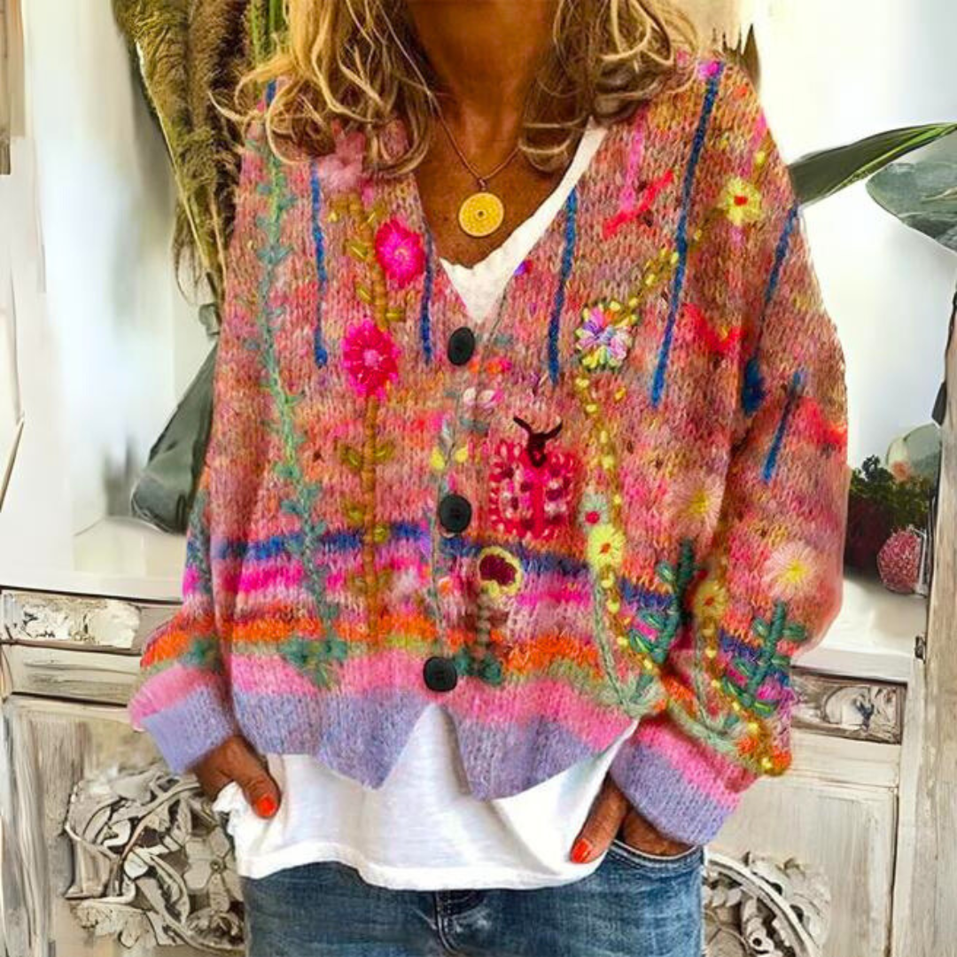 Fien | Warm modieus vest in de kleur Rood voor dames in Lounge stijl ideaal voor de herfst.