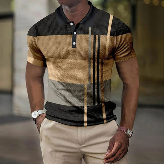 Finn | Klassieke polo met moderne twist in de kleur Geel voor heren in Heritage stijl ideaal voor de lente.