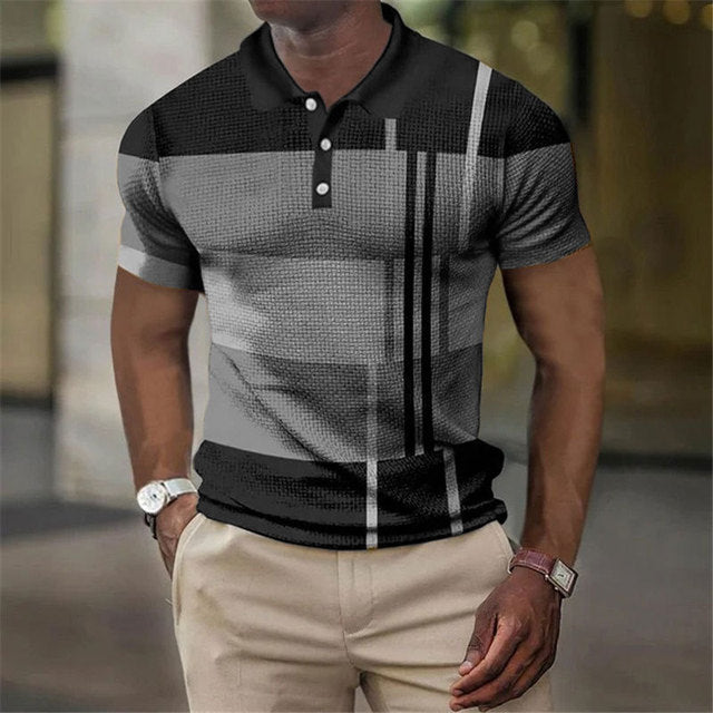 Finn | Klassieke polo met moderne twist in de kleur Grijs voor heren in Heritage stijl ideaal voor de lente.