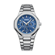 Finn | Roestvrijstalen horloge (waterdicht) in de kleur Blauw voor heren in Outdoor stijl geschikt voor alle seizoenen.