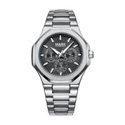 Finn | Roestvrijstalen horloge (waterdicht) in de kleur Zwart voor heren in Outdoor stijl geschikt voor alle seizoenen.