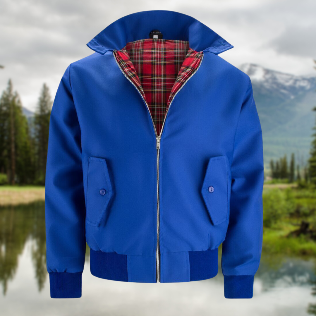 Stoer Harrington jasje, perfect voor een trendy look. Inclusief ingewerkte schoudernaden, praktische zakken, geribbelde manchetten en zoom, meerlaagse voering, ontspannen pasvorm en omgeslagen kraag voor veelzijdige uitstraling.