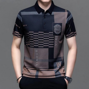 Finn | T-shirt met ijszijde opdruk in de kleur Zwart voor heren in stijl ideaal voor de lente.