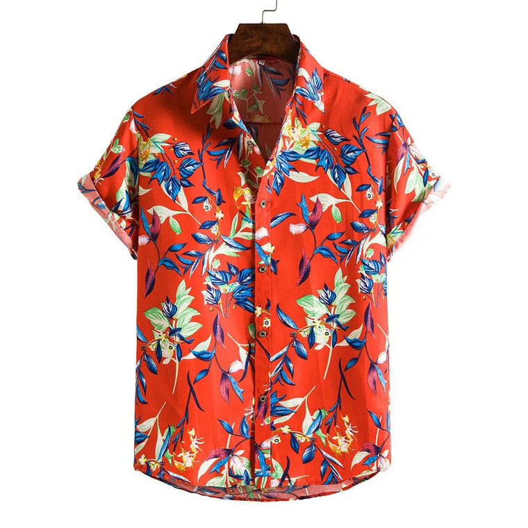 Finn | Zomerse herenhemden voor stijlvolle look in de kleur Rood voor heren in stijl ideaal voor de lente.