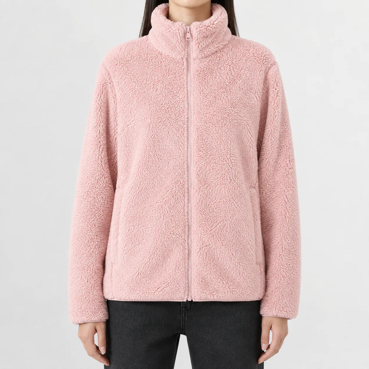 Fleece jas met rits