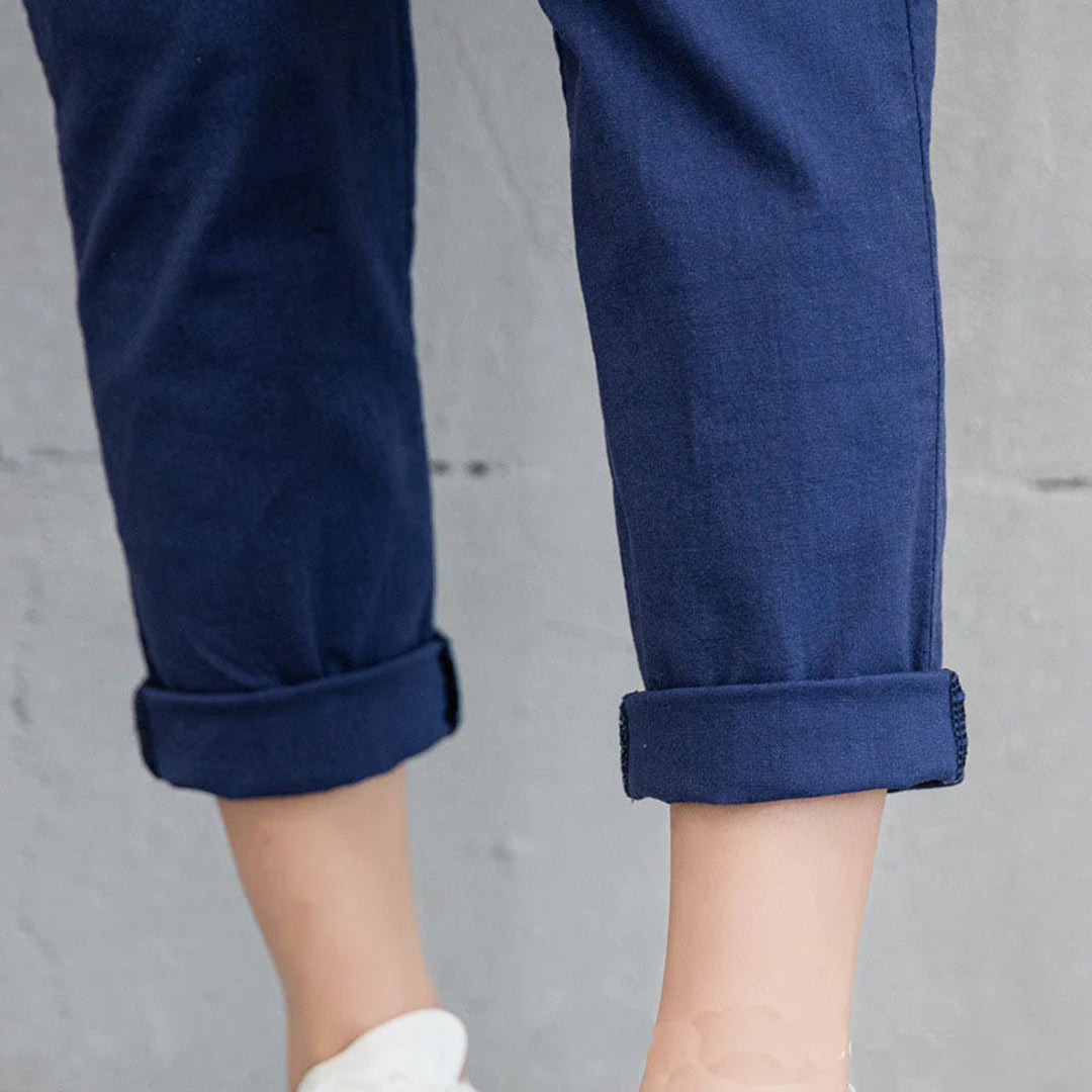 Fleur | Comfortabele damesbroek in de kleur Zwart voor dames in stijl ideaal voor de lente.