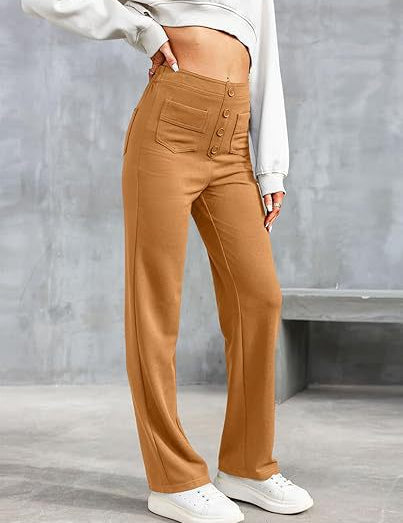 Elastische hoge taille broek gemaakt voor ultiem comfort, perfecte pasvorm en een flatterend silhouet voor elke gelegenheid.