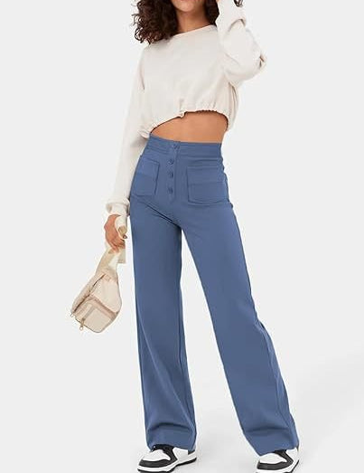 Elastische hoge taille broek gemaakt voor ultiem comfort, perfecte pasvorm en een flatterend silhouet voor elke gelegenheid.