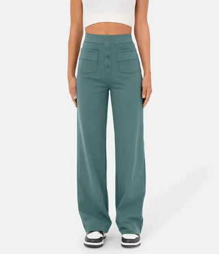 Elastische hoge taille broek gemaakt voor ultiem comfort, perfecte pasvorm en een flatterend silhouet voor elke gelegenheid.