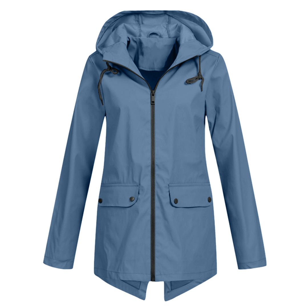 Fleur | Elegante damesjas gladde stof in de kleur Blauw voor dames in stijl ideaal voor de herfst.