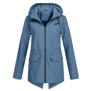 Fleur | Elegante damesjas gladde stof in de kleur Blauw voor dames in stijl ideaal voor de herfst.