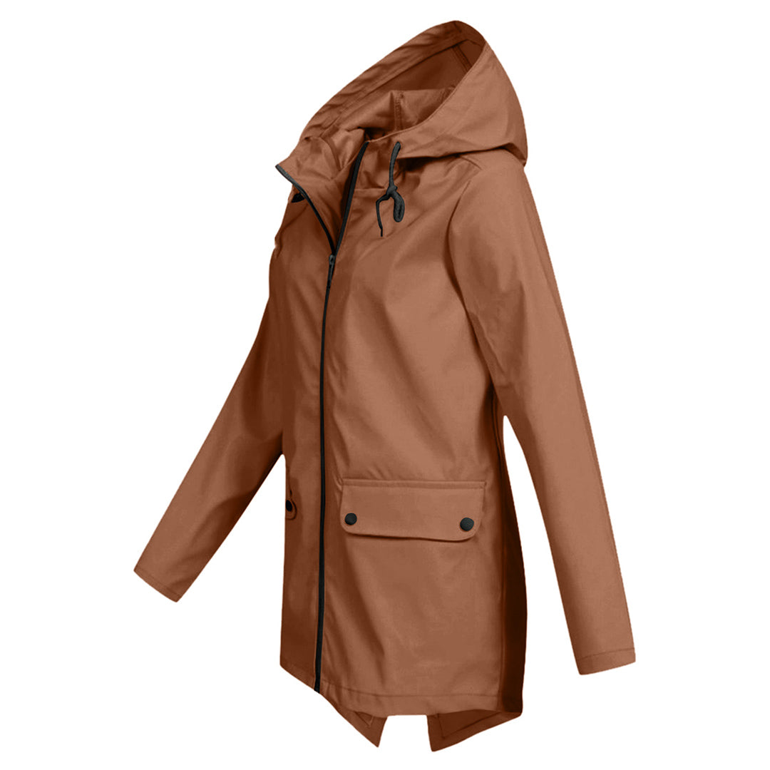 Fleur | Elegante damesjas gladde stof in de kleur Abrikoos voor dames in stijl ideaal voor de herfst.