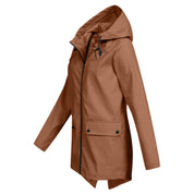 Fleur | Elegante damesjas gladde stof in de kleur Abrikoos voor dames in stijl ideaal voor de herfst.
