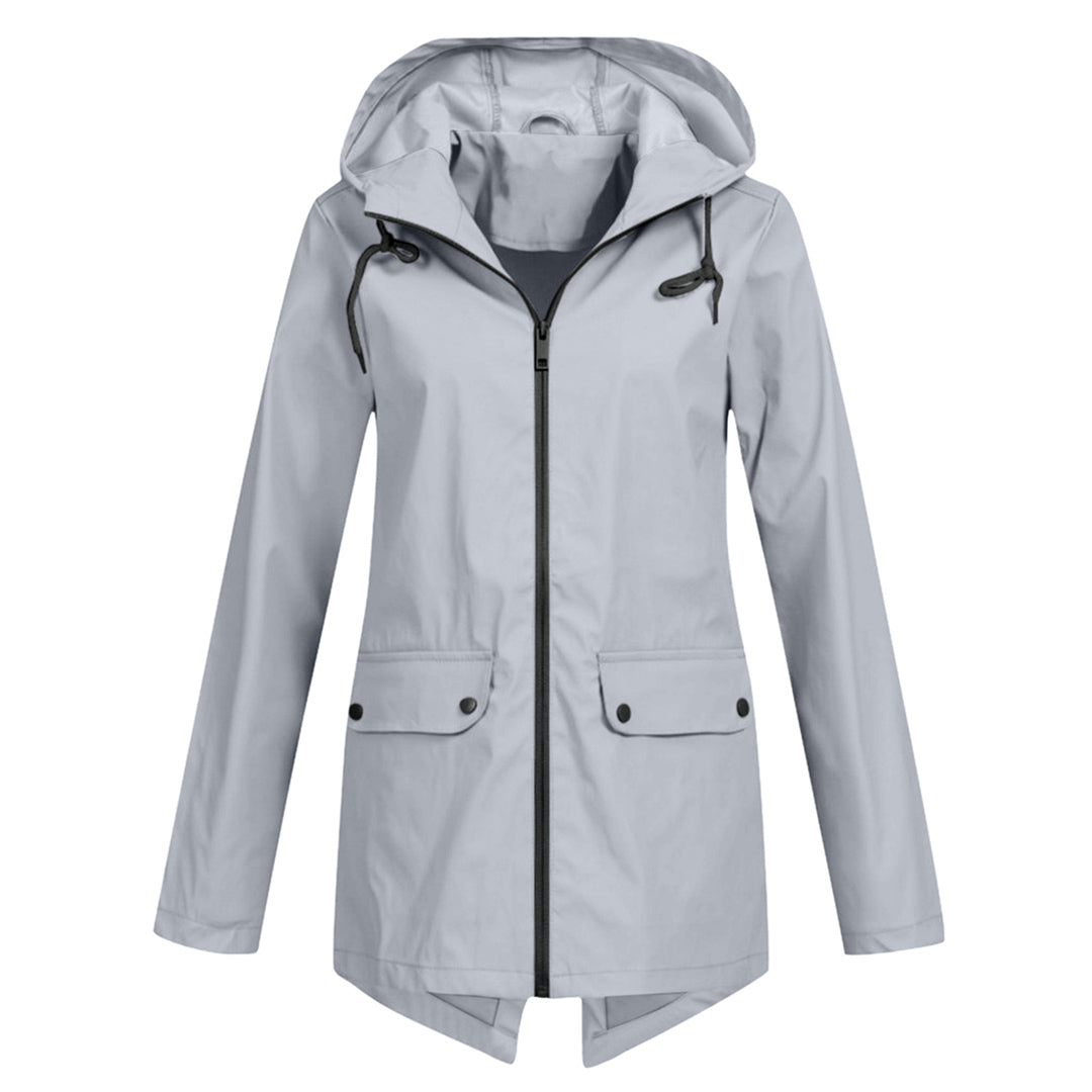 Fleur | Elegante damesjas gladde stof in de kleur Grijs voor dames in stijl ideaal voor de herfst.