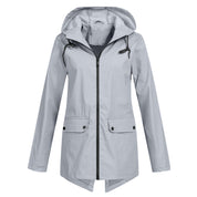 Fleur | Elegante damesjas gladde stof in de kleur Grijs voor dames in stijl ideaal voor de herfst.