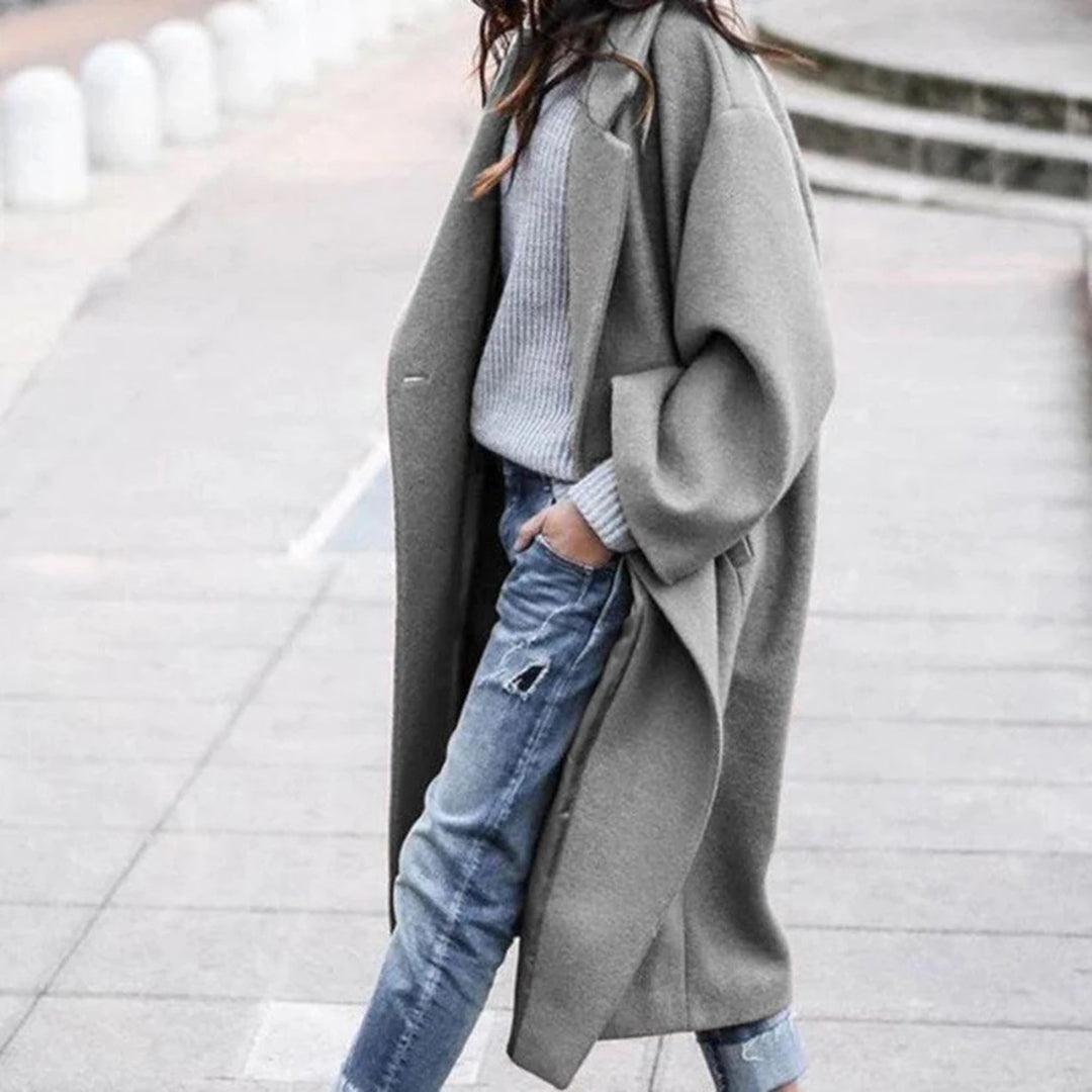 Fleur | Elegante damesjas in de kleur Grijs voor dames in stijl ideaal voor de winter