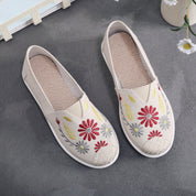 Fleur | Fleurige canvas espadrilles in de kleur Wit/Rood voor dames in Beach stijl ideaal voor de zomer.