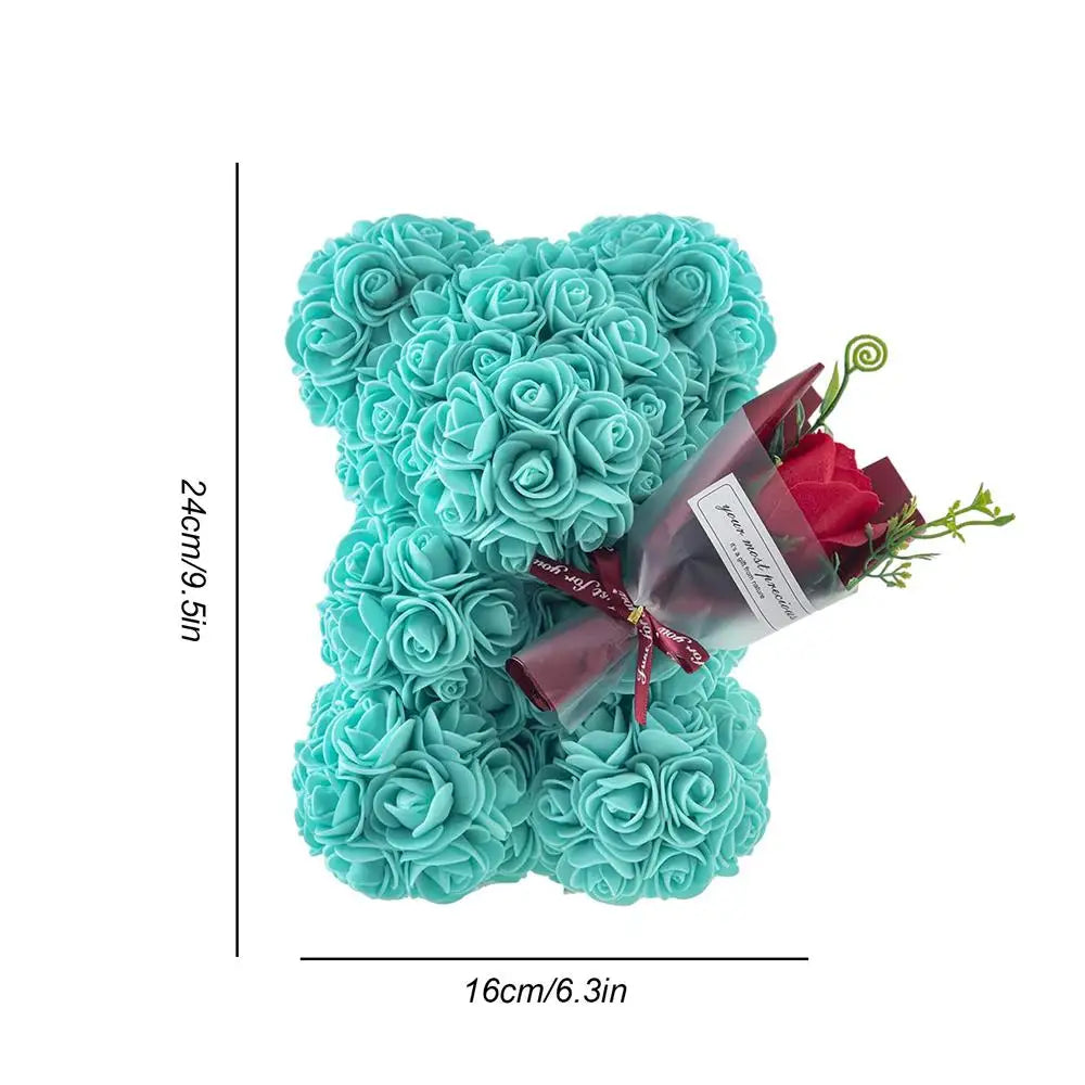 Fleur | Romantische teddybeer knuffel van rozen