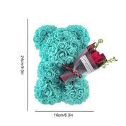 Fleur | Romantische teddybeer knuffel van rozen
