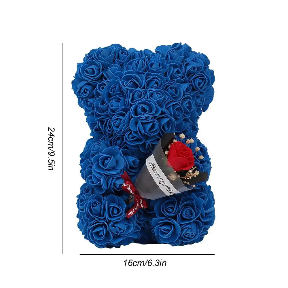 Fleur | Romantische teddybeer knuffel van rozen