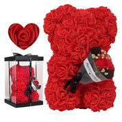 Fleur | Romantische teddybeer knuffel van rozen