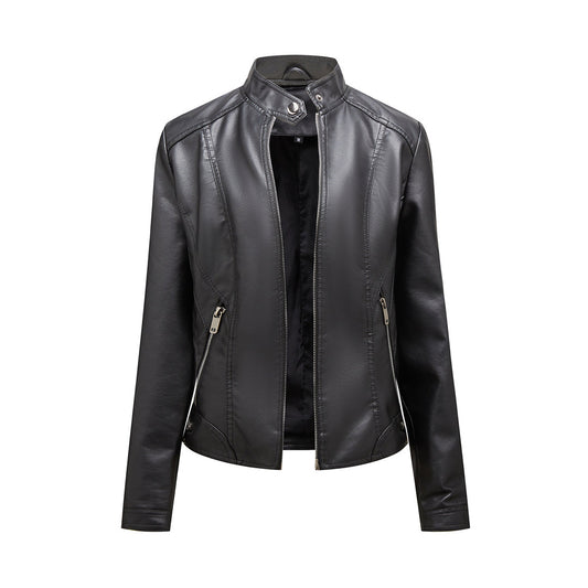 Fleur | Stijlvolle leren jas in de kleur Zwart voor dames in stijl ideaal voor de herfst.