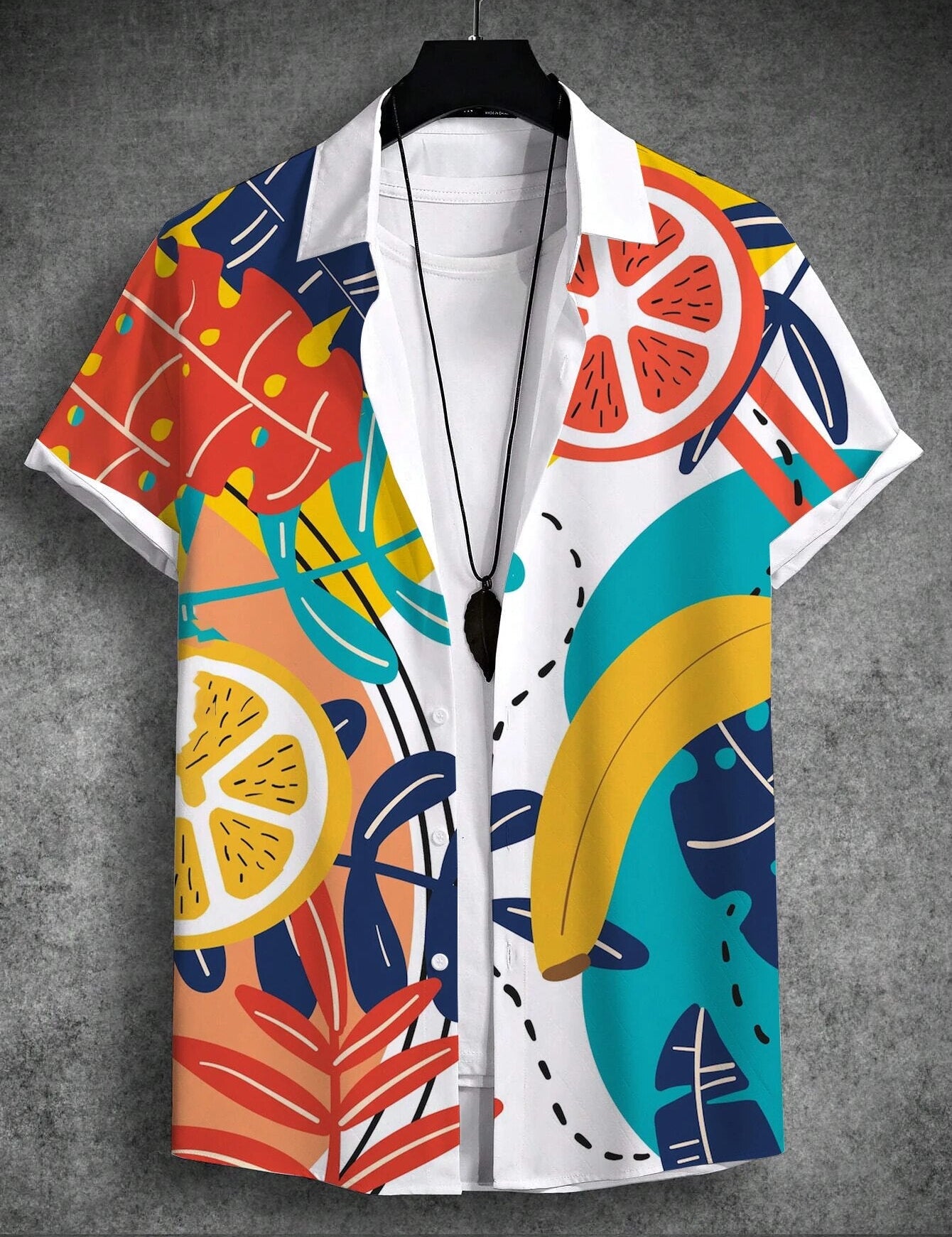 Fleurig zomer shirt met tropische print in de kleur Geel voor heren in stijl ideaal voor de zomer.