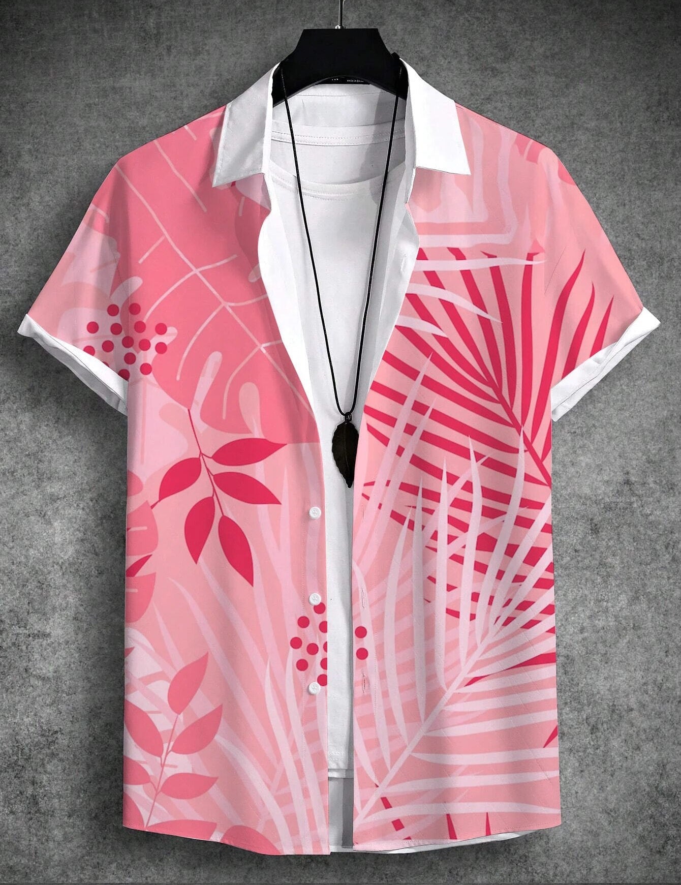 Fleurig zomer shirt met tropische print in de kleur Roze voor heren in stijl ideaal voor de zomer.