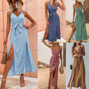 Fleurige maxi jurk voor dames in de kleur Groen voor dames in stijl ideaal voor de zomer.