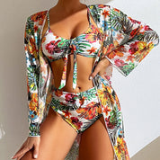 Fleurige & trendy bikini set in de kleur Blauw voor dames in Beach stijl ideaal voor de lente.