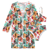 Fleurige & trendy bikini set in de kleur Blauw voor dames in Beach stijl ideaal voor de lente.