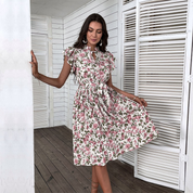 Fleurige zomerjurk met bloemenprint in de kleur Wit voor dames in stijl ideaal voor de zomer.