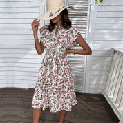 Fleurige zomerjurk met bloemenprint in de kleur Wit voor dames in stijl ideaal voor de zomer.