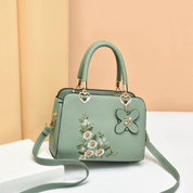 Flora Crossbody Tas | Met prachtig borduursel in de kleur Groen voor dames in stijl geschikt voor alle seizoenen.
